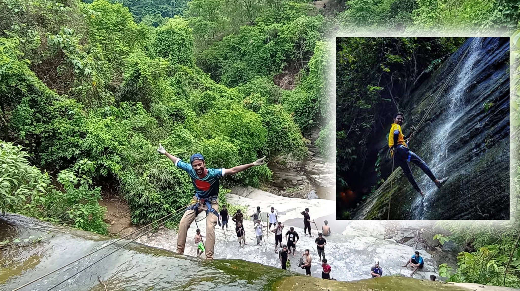 গৃহত্যাগীর সাথে খৈয়াছড়ায় র‍্যাপেলিং